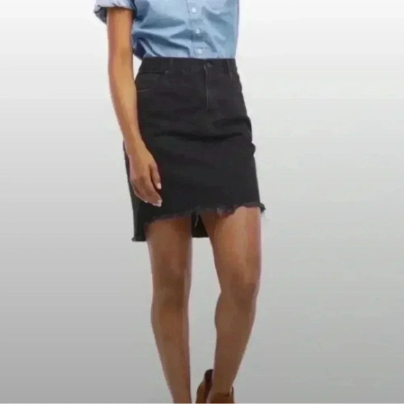 ABLE Laida Denim Skirt Raw Hem Size 29/8 NWT - Picture 2 of 6